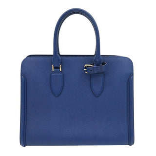 ALEXANDER MCQUEEN | Blue Leather Heroine Top Handle Bag