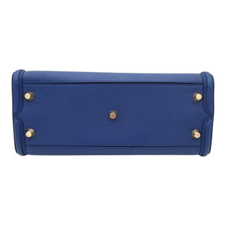 ALEXANDER MCQUEEN | Blue Leather Heroine Top Handle Bag
