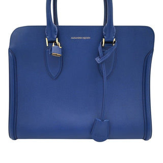 ALEXANDER MCQUEEN | Blue Leather Heroine Top Handle Bag