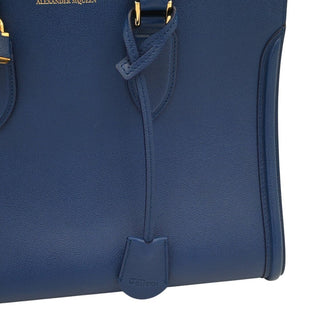 ALEXANDER MCQUEEN | Blue Leather Heroine Top Handle Bag