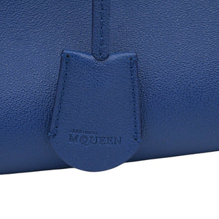 ALEXANDER MCQUEEN | Blue Leather Heroine Top Handle Bag