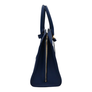 ALEXANDER MCQUEEN | Blue Leather Heroine Top Handle Bag