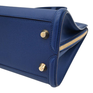 ALEXANDER MCQUEEN | Blue Leather Heroine Top Handle Bag
