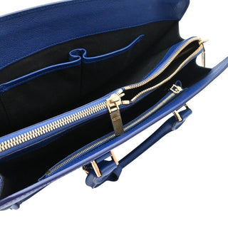 ALEXANDER MCQUEEN | Blue Leather Heroine Top Handle Bag