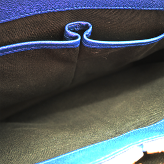 ALEXANDER MCQUEEN | Blue Leather Heroine Top Handle Bag