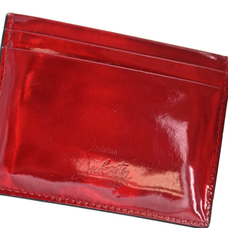 CHRISTIAN LOUBOUTIN | Kios Metallic Red Studded Card Holder
