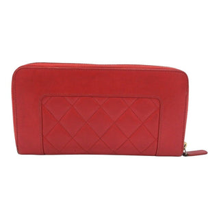 CHANEL | Red CC Mademoiselle Zip Around Wallet