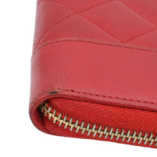 CHANEL | Red CC Mademoiselle Zip Around Wallet