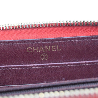 CHANEL | Red CC Mademoiselle Zip Around Wallet