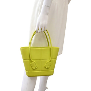 BOTTEGA VENETA | Lime Green Rubber Arco Tote Bag