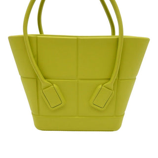 BOTTEGA VENETA | Lime Green Rubber Arco Tote Bag