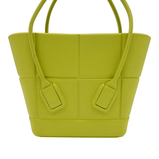BOTTEGA VENETA | Lime Green Rubber Arco Tote Bag
