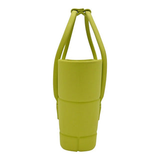 BOTTEGA VENETA | Lime Green Rubber Arco Tote Bag