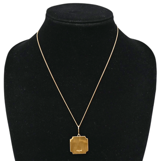 CELINE | Triomphe Plate Pendant Necklace