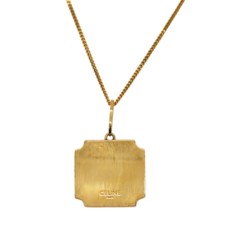 CELINE | Triomphe Plate Pendant Necklace