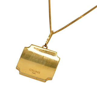 CELINE | Triomphe Plate Pendant Necklace