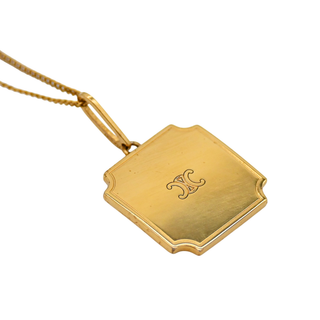 CELINE | Triomphe Plate Pendant Necklace