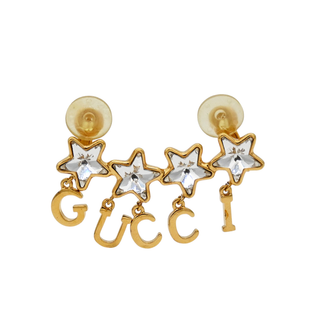 GUCCI | Script-Logo Crystal Star Climber Earring