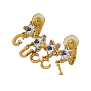 GUCCI | Script-Logo Crystal Star Climber Earring