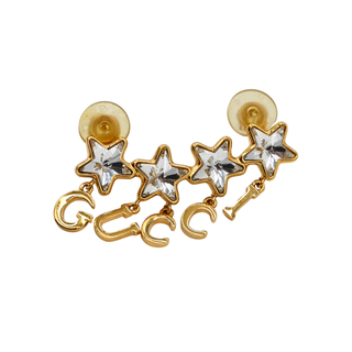 GUCCI | Script-Logo Crystal Star Climber Earring