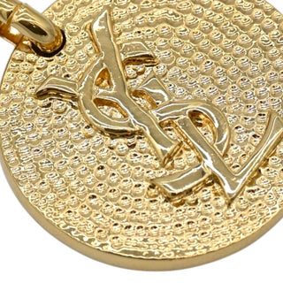 YSL | Gold-Tone YSL Logo Medallion Pendant Necklace