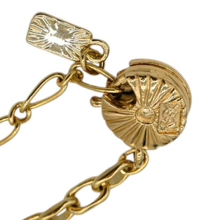 YSL | Gold-Tone YSL Logo Medallion Pendant Necklace
