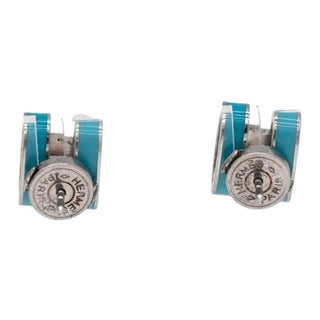 Mini Pop H Blue Enamel Stud Earrings