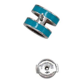 HERMES | Mini Pop H Blue Enamel Stud Earrings