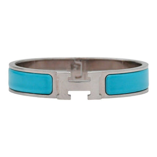 Narrow Blue Clic H Bracelet