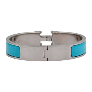 Narrow Blue Clic H Bracelet