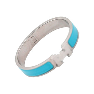 HERMES | Narrow Blue Clic H Bracelet