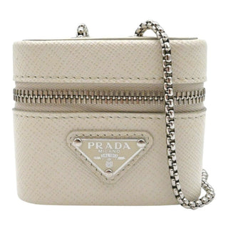 PRADA | Off-White Saffiano Leather AirPods Case