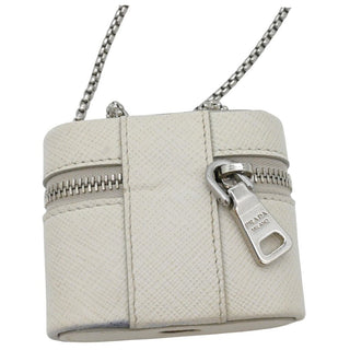 PRADA | Off-White Saffiano Leather AirPods Case