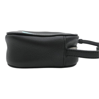 You Are The World Mini Camera Bag Black Leather Crossbody