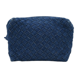 Denim Intrecciato Loop Camera Crossbody Bag