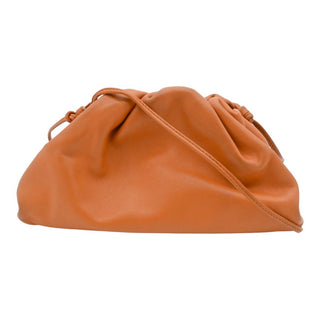 Tan Leather Mini Pouch Crossbody Bag
