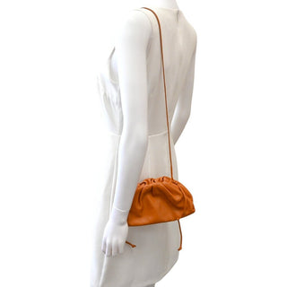 Tan Leather Mini Pouch Crossbody Bag