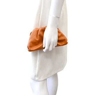 Tan Leather Mini Pouch Crossbody Bag