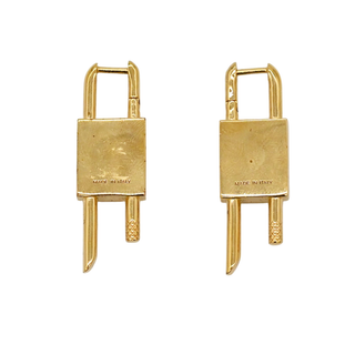 Small Gold 4G Lock Earrings