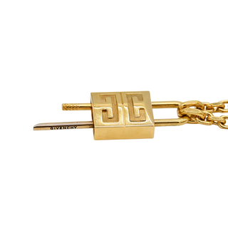 Gold 4G Lock Pendant Necklace