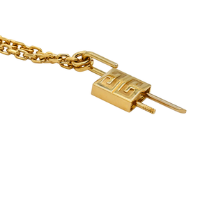 Gold 4G Lock Pendant Necklace