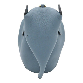 Slate Blue Leather Elephant Mini Crossbody Bag