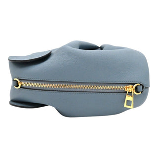 Slate Blue Leather Elephant Mini Crossbody Bag