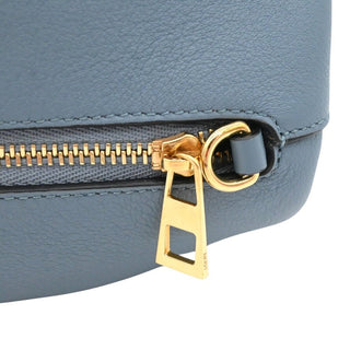 Slate Blue Leather Elephant Mini Crossbody Bag