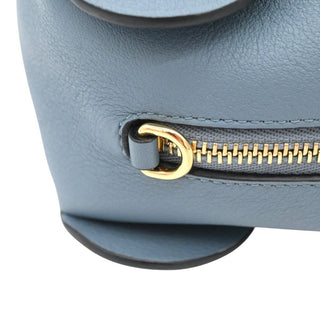 Slate Blue Leather Elephant Mini Crossbody Bag