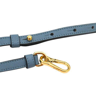 Slate Blue Leather Elephant Mini Crossbody Bag