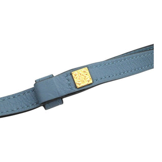 Slate Blue Leather Elephant Mini Crossbody Bag