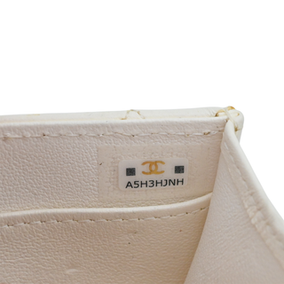 White Quilted Leather Mini Belt Bag
