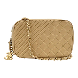 Gold Metallic Lambskin Coco Boy Camera Bag