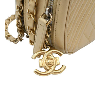 Gold Metallic Lambskin Coco Boy Camera Bag